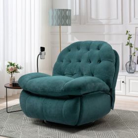 Single Manual Swivel Rocker Recliner Chair with Massage