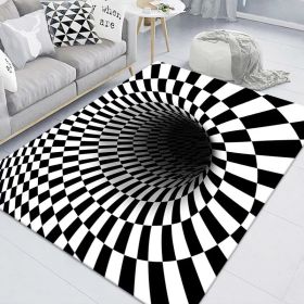 3D Clown Trap Visual Carpet Living Room Bedroom Floor Mat Halloween Carpet Sewer Manhole Cover Clown Horror Vortex Home Carpet (Color: b, size: 40cmx60cm)