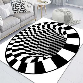 3D Clown Trap Visual Carpet Living Room Bedroom Floor Mat Halloween Carpet Sewer Manhole Cover Clown Horror Vortex Home Carpet (Color: c, size: 40cmx60cm)