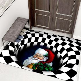 3D Clown Trap Visual Carpet Living Room Bedroom Floor Mat Halloween Carpet Sewer Manhole Cover Clown Horror Vortex Home Carpet (Color: M, size: 40cmx60cm)