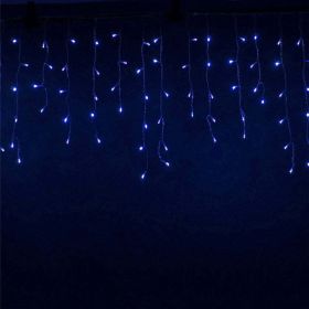 13FT 96LED Icicle String Light w/19 Drops Indoor/Outdoor Xmas Light Party Decor (Color: Blue)